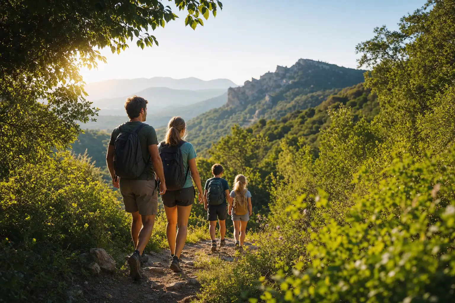 Activités de plein air dans une région française